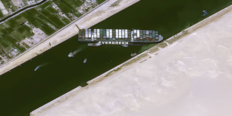 Cargo ship blocking Suez Canal costs billions in delays of goods