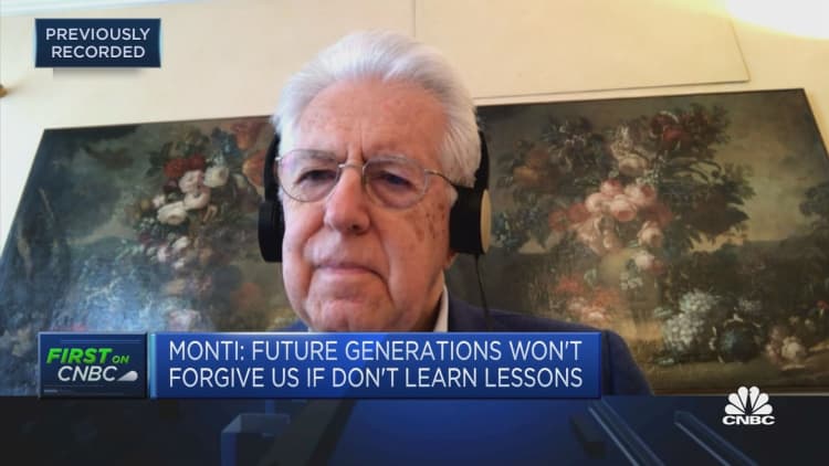 'Hard part' of Draghi's job is to lockdown Italians, Italy's ex-PM Monti says