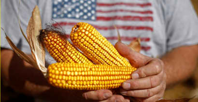Corn drops 6% on larger supply in latest speculative unraveling in commodities