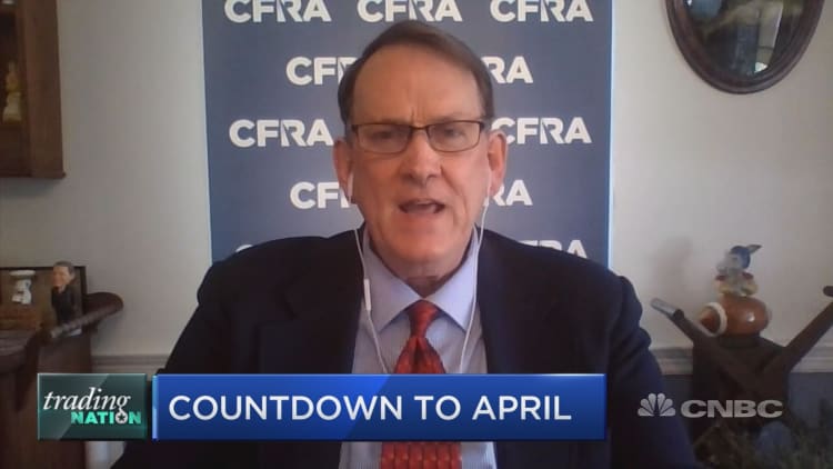 March should act as a 'springboard' for stocks into April, CFRA's Sam Stovall says