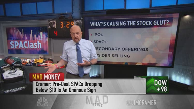 Stock glut is the most important market story right now, Jim Cramer says