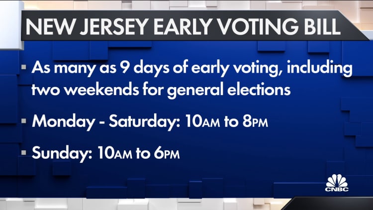 New Jersey, Kentucky add more days of early voting