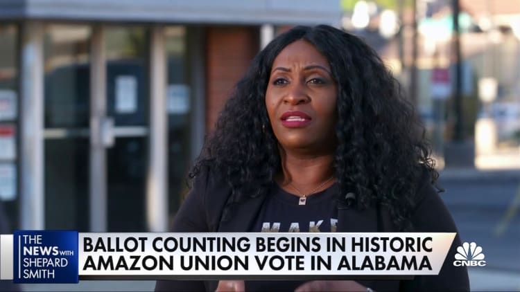 Ballot counting begins in historic Amazon union vote in Alabama