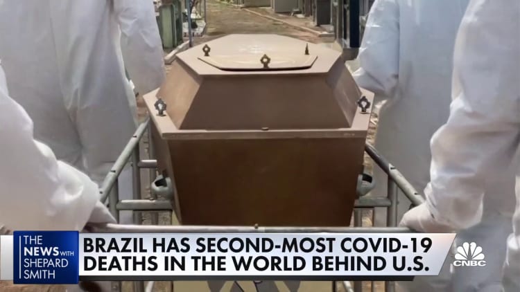 Brazil has the second most Covid-19 deaths behind U.S.