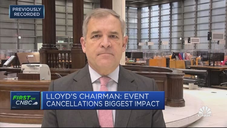 Lloyd's chairman: Event cancellation 'largest line of business' suffering from Covid claims