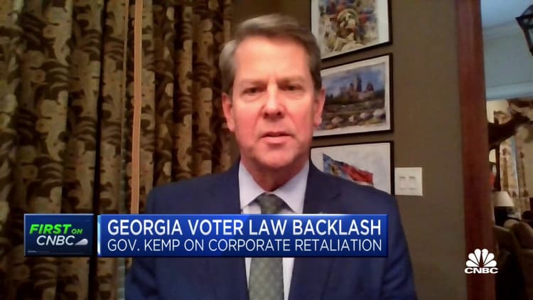 Georgia Gov. Kemp responds to backlash against its new voting restrictions