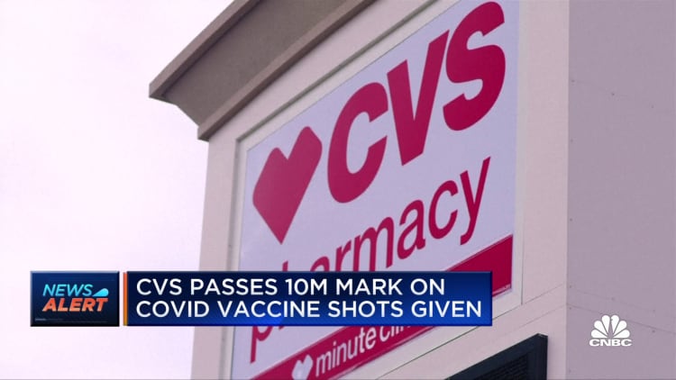 CVS has now administered 10 million Covid vaccine shots