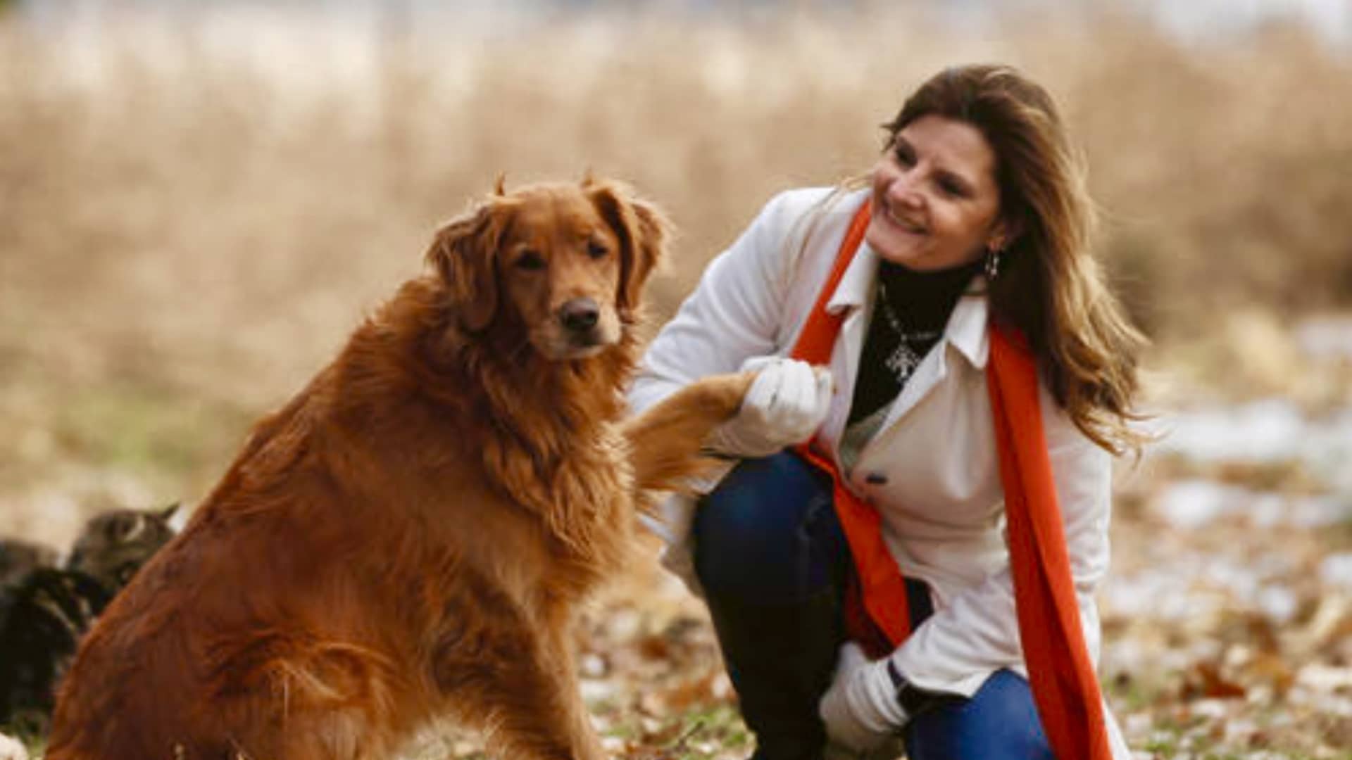 Sheri Paulson with her dog Jazzy in North Dakota.