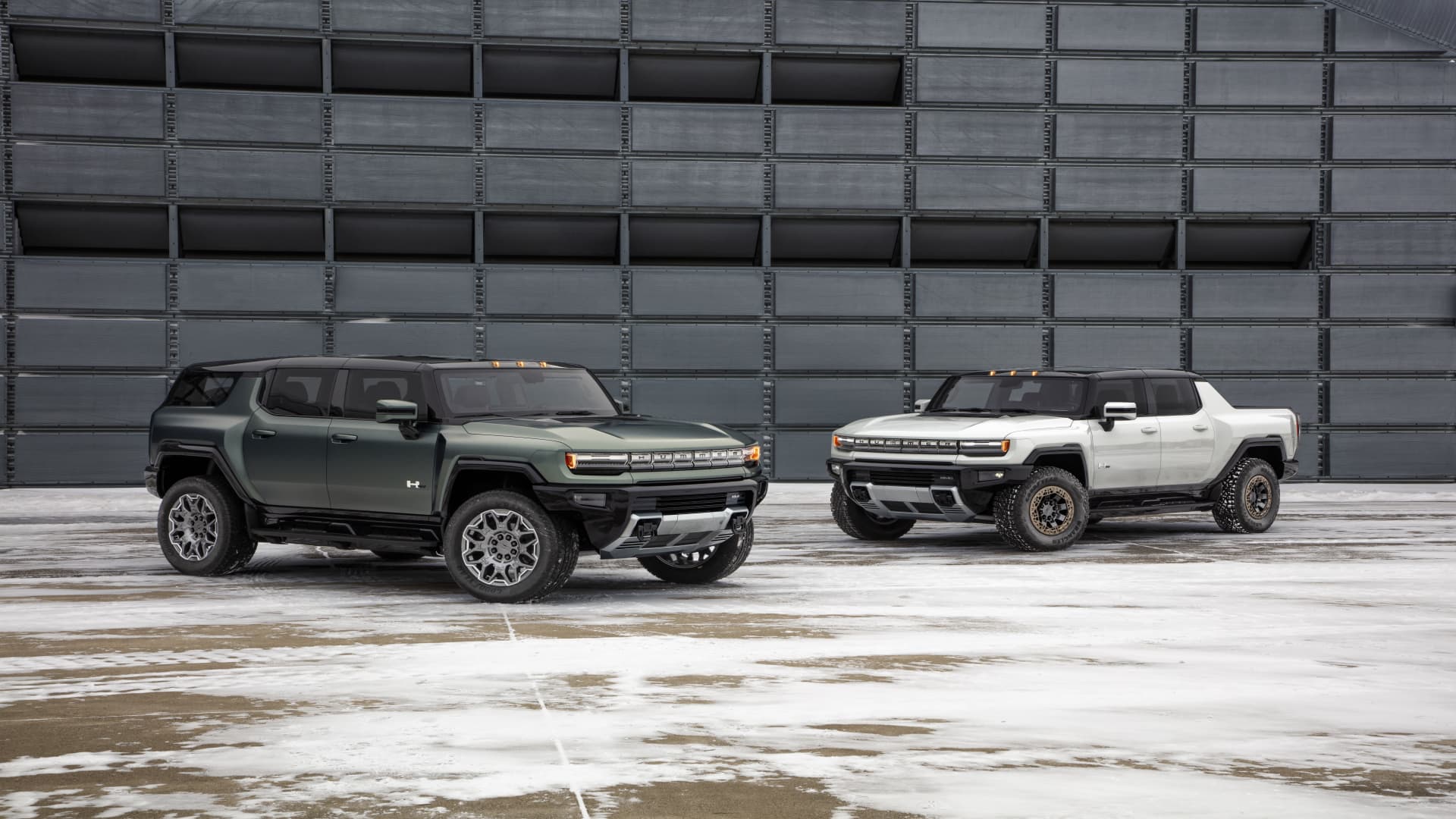 The 2024 GMC Hummer EV SUV and 2022 GMC Hummer EV sport utility truck, or SUT.