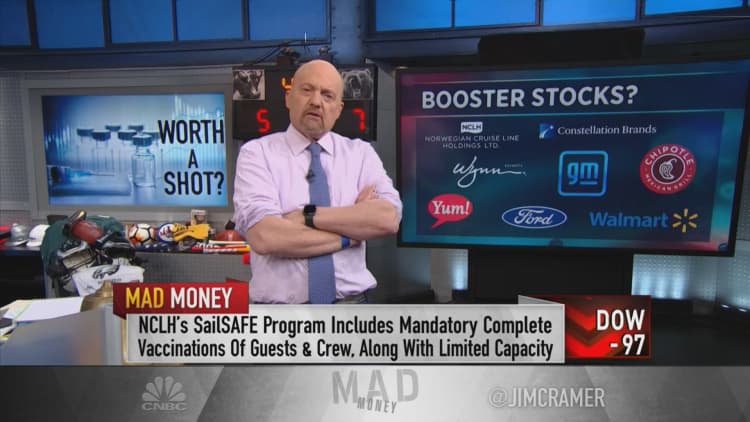 Jim Cramer notes a rally in cruise and casino stocks