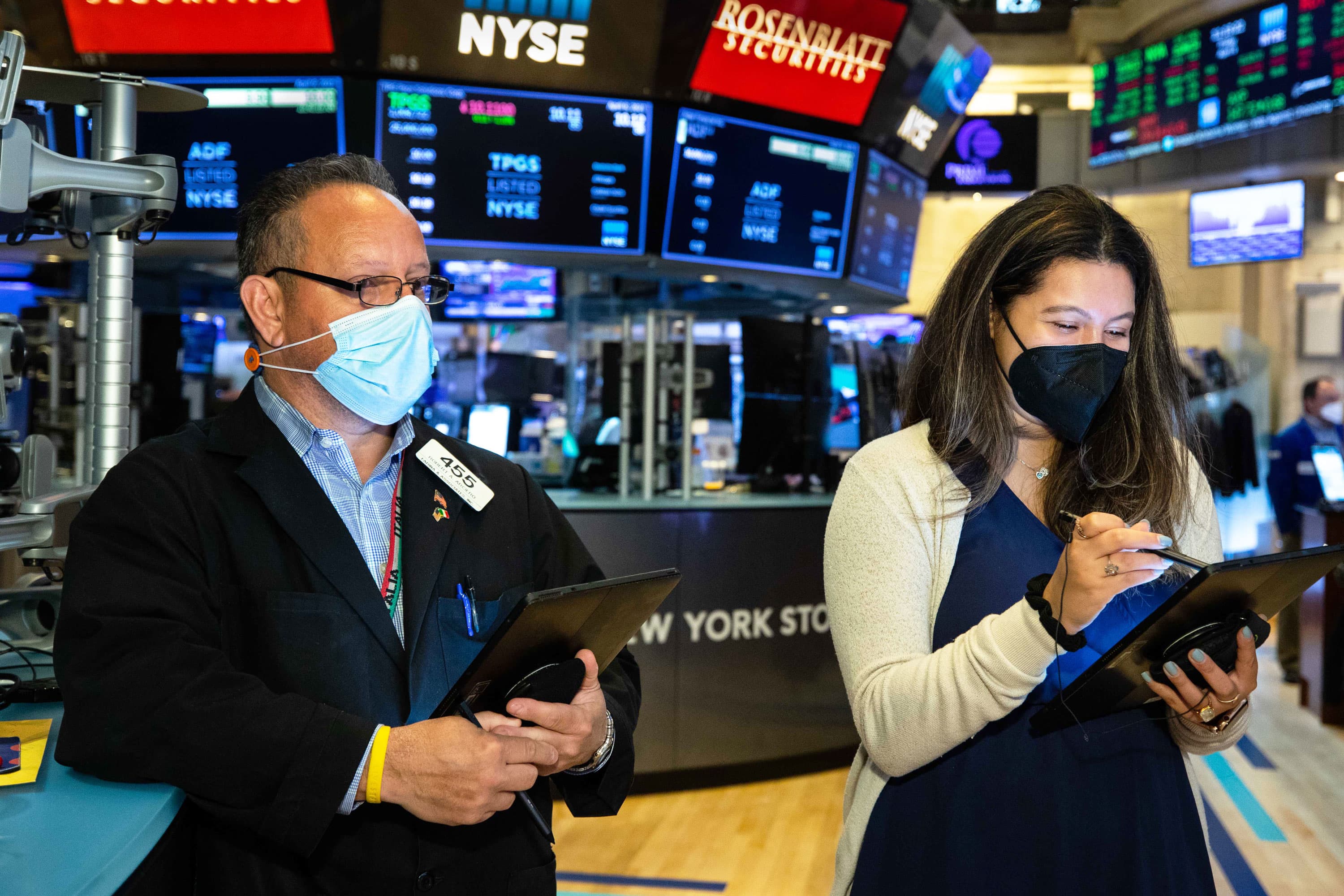 The Dow opens below after the FDA discontinued the J&J Covid vaccine