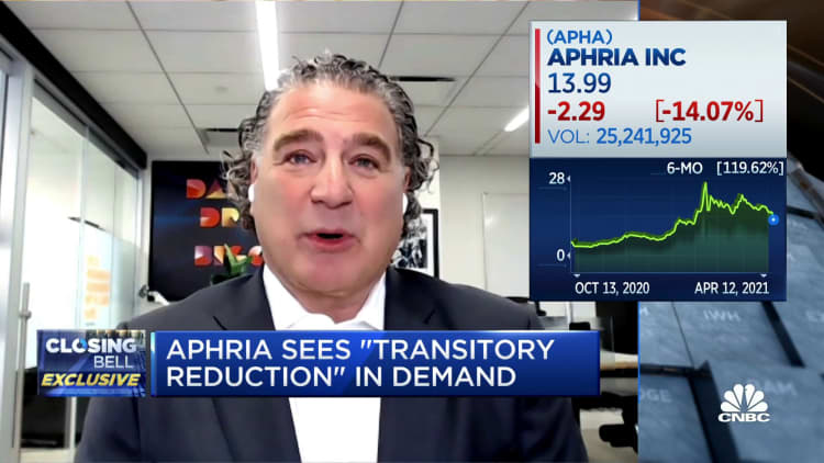 Aphria CEO says company had 'great' quarter despite reduced demand