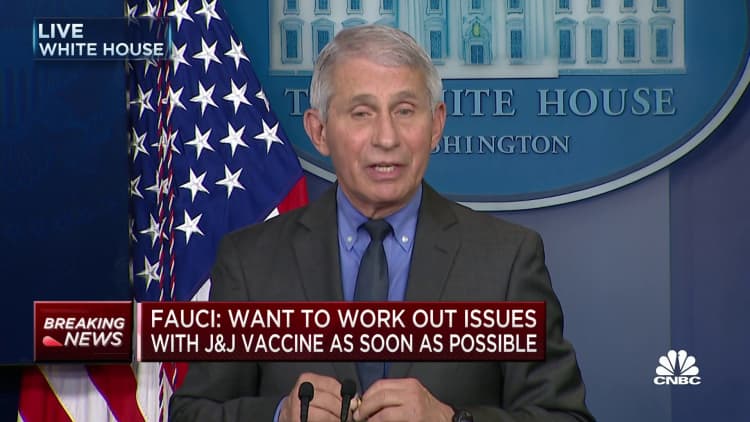 Fauci: Want to work out issues with J&J vaccine as soon as possible