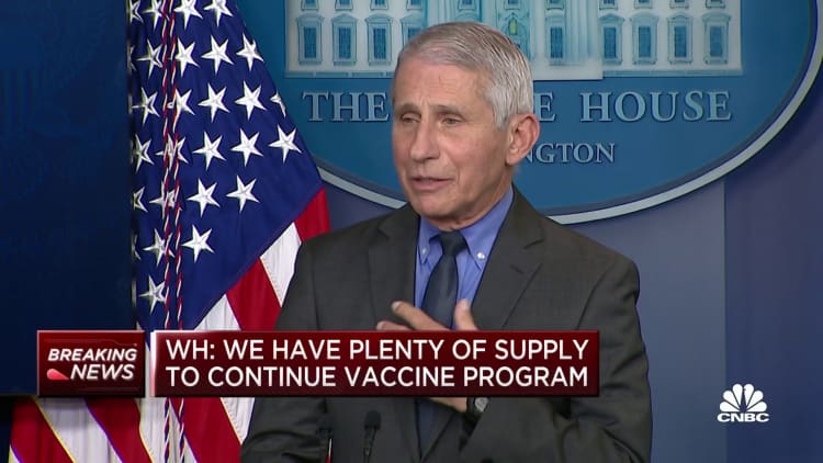 Fauci: Appears J&J vaccine pause will last days to a week, not months