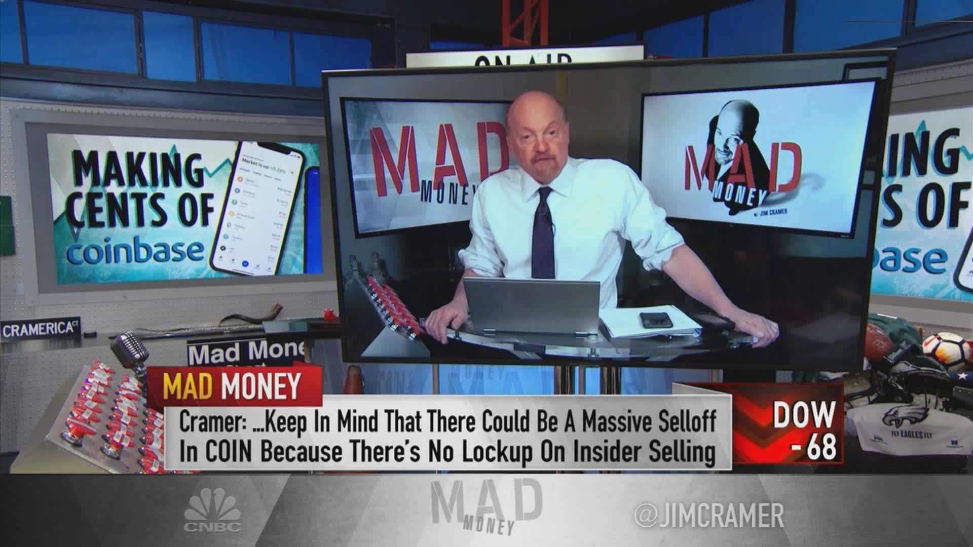 Jim Cramer endorses buying Coinbase stock for the right price