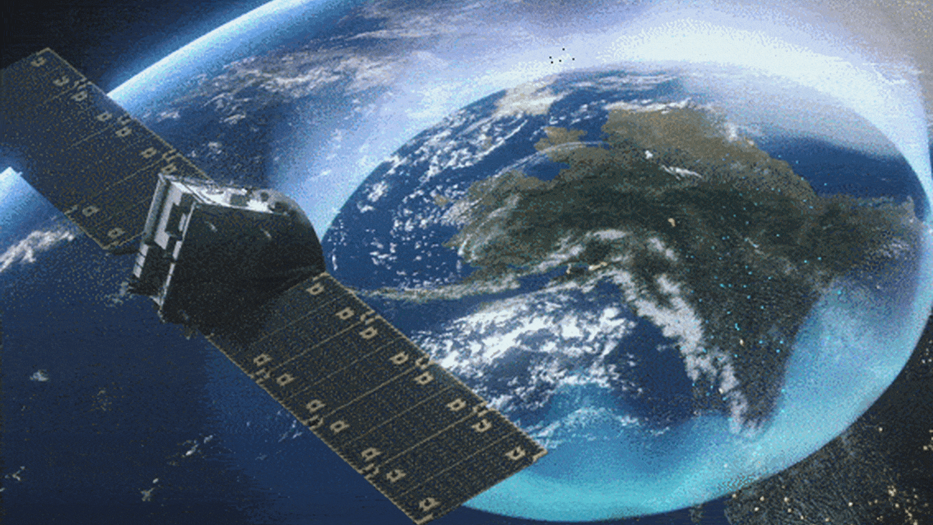An animation of the company's satellite broadband coverage area above Alaska.