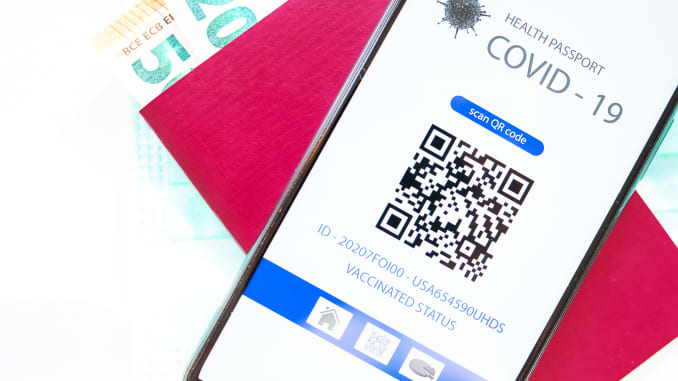 Digital health passports are being designed to hold a traveler's vaccination status and Covid test results, alongside other relevant travel-related health data.