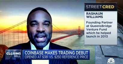 Early Coinbase investor on company's trading debut