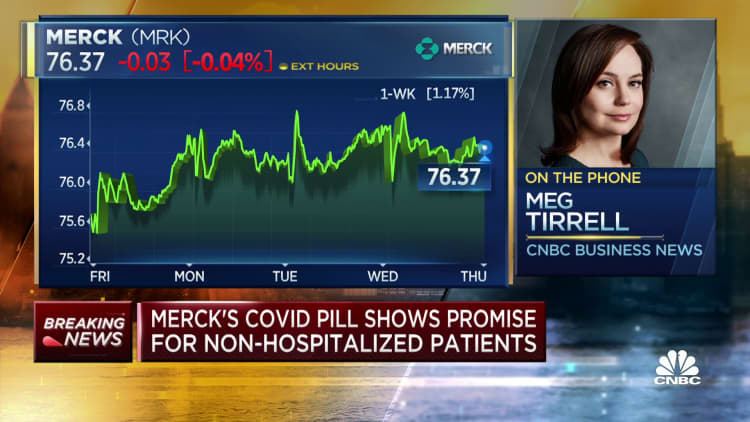 Merck says its Covid pill shows promise for non-hospitalized patients