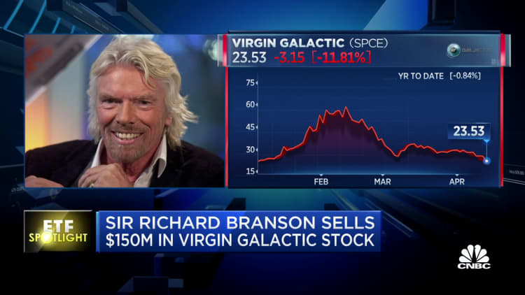 Sir Richard Branson sells $150 million in Virgin Galactic stock