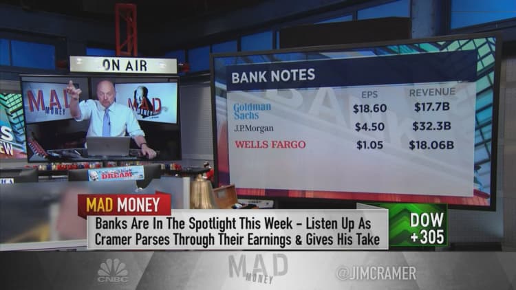 Jim Cramer says he's bullish on Wells Fargo after earnings report