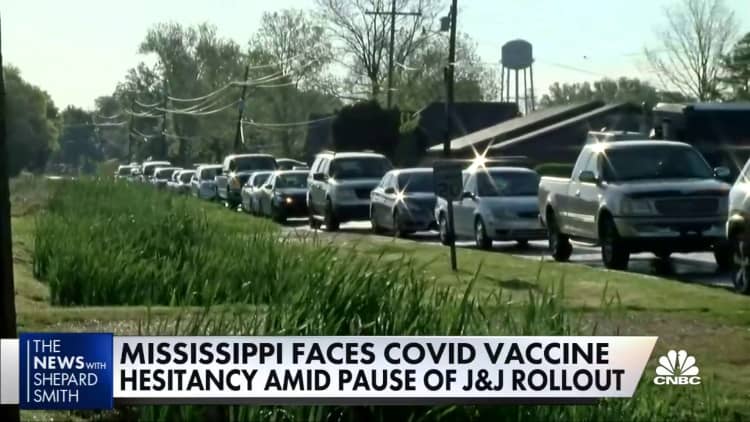 Mississippi faces Covid vaccine hesitancy amid pause of J&J rollout