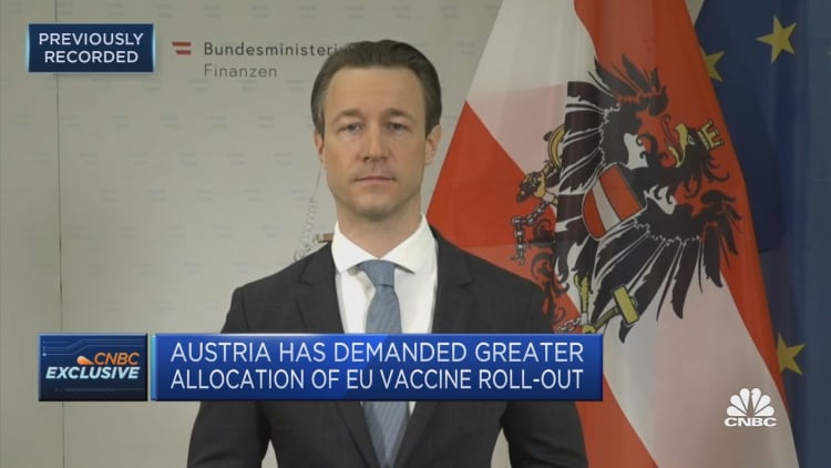 Austria's finance minister is convinced EU recovery funds will not be delayed