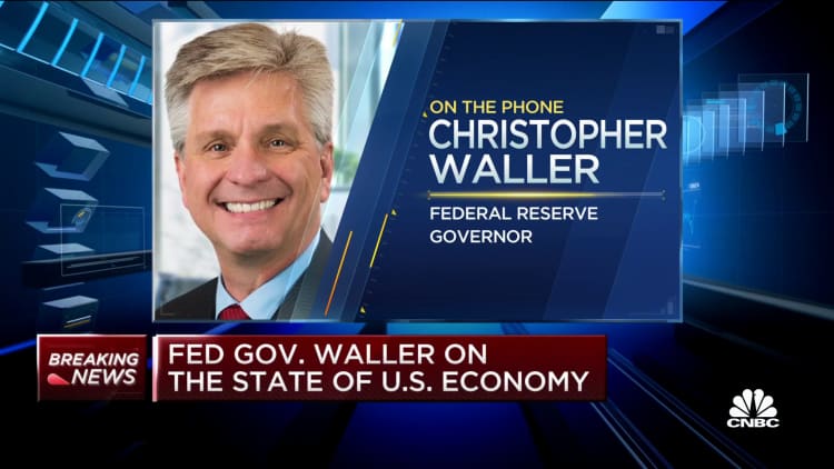 Fed Gov. Waller: Inflation could run at 2.5% for 2021