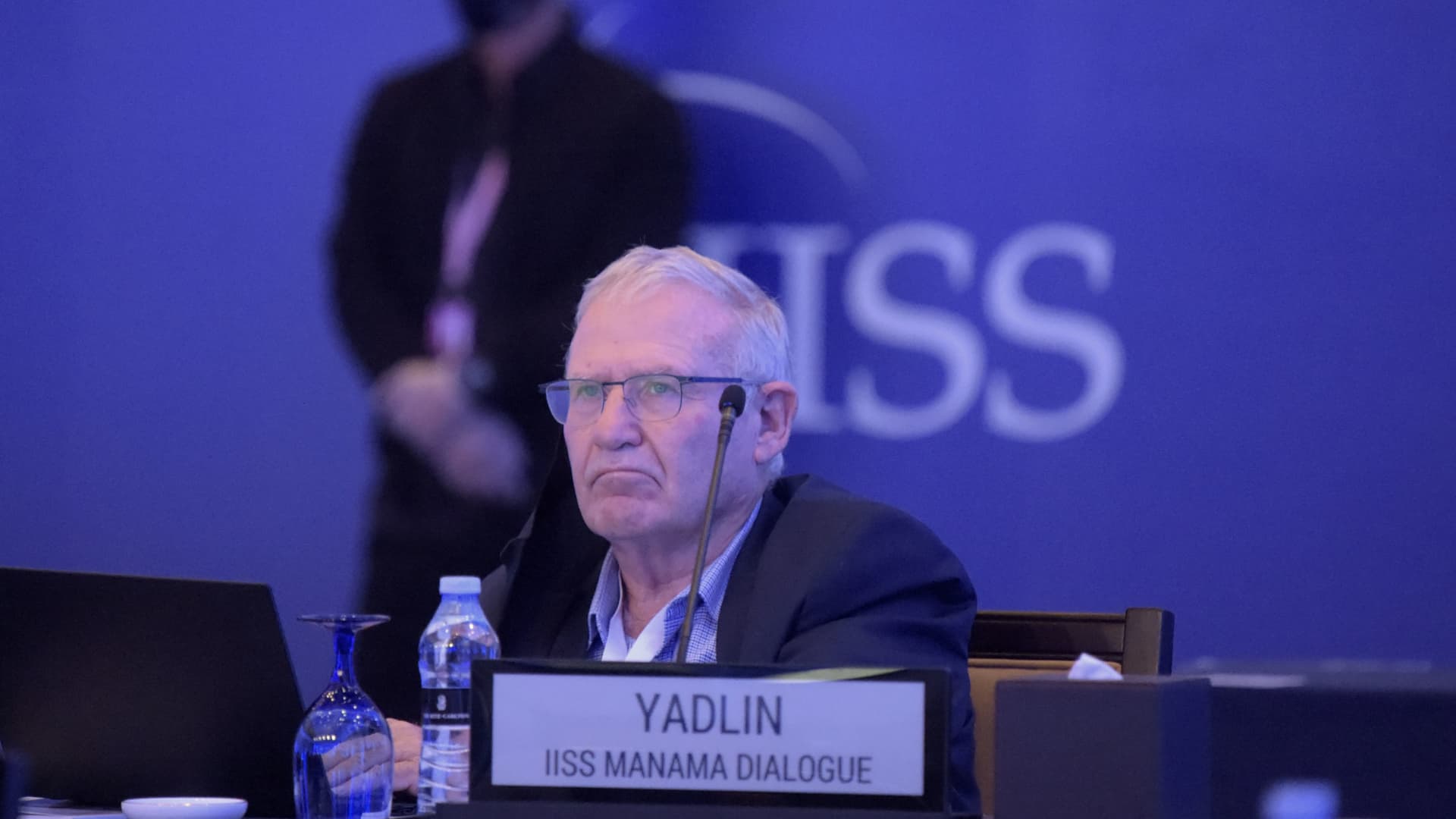 Retired Israeli general and Executive Director of Tel Aviv University's Institute for National Security Studies (INSS) Amos Yadlin attends a session at the Manama Dialogue security conference in the Bahraini capital on December 5, 2020.