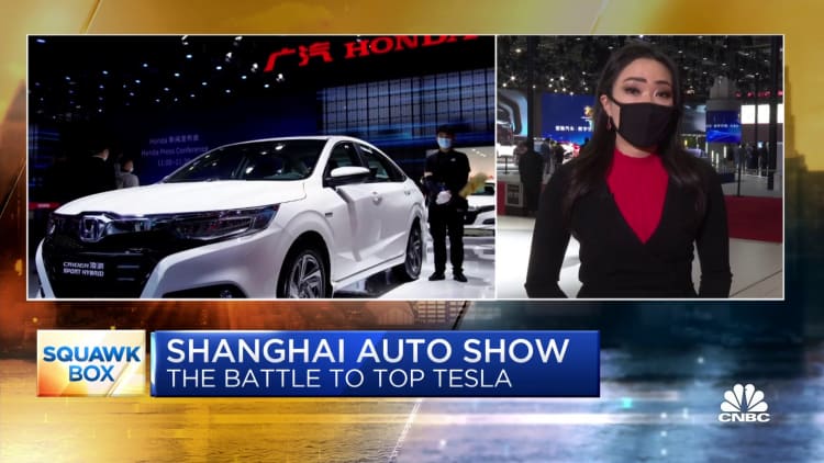 Automakers battle to top Tesla at the Shanghai Auto Show