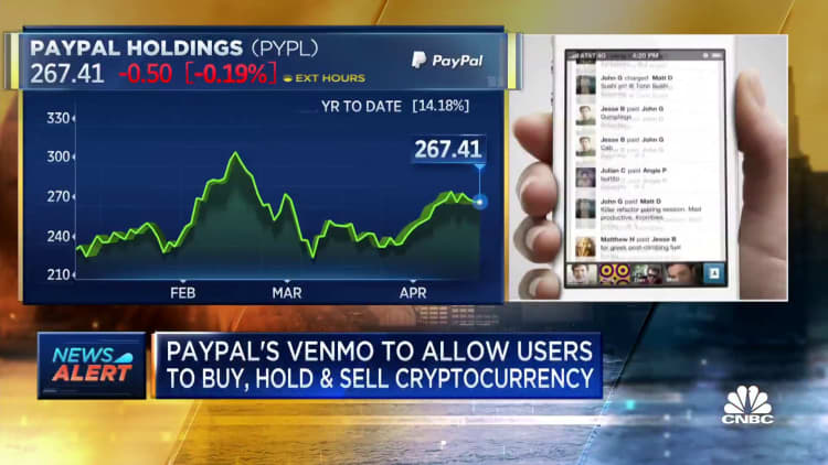 PayPal's Venmo to allow users to buy, hold, sell cryptocurrency