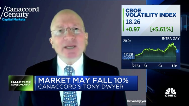 Canaccord's Tony Dwyer: Market may drop 10%