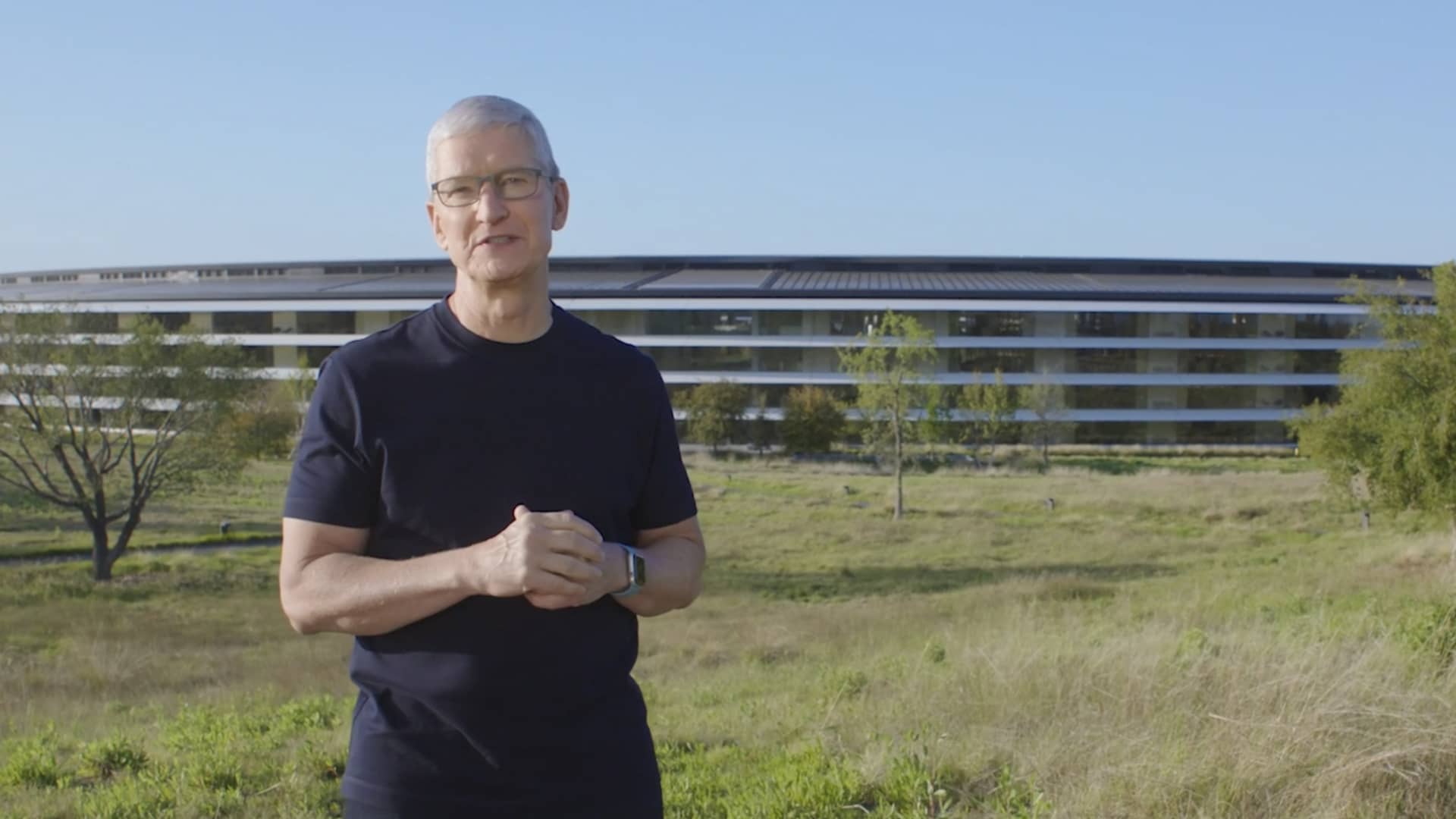 Tim Cook, CEO of Apple, speaks during an Apple Event on April 20th, 2021.