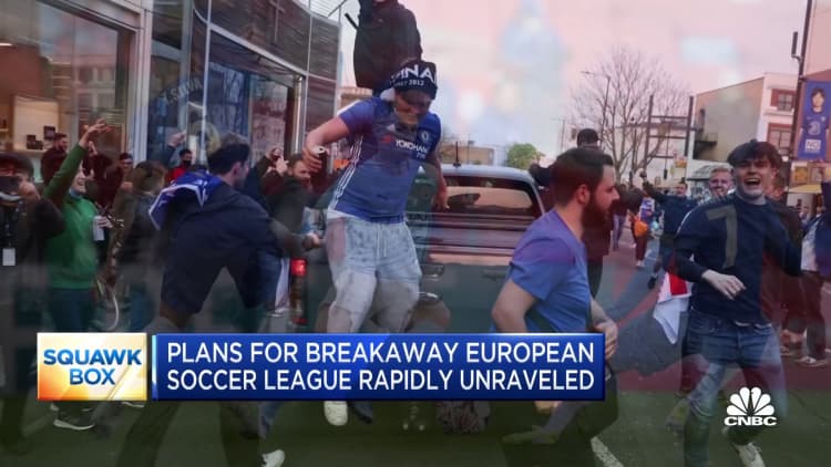 Plans for breakaway European soccer league rapidly unravel