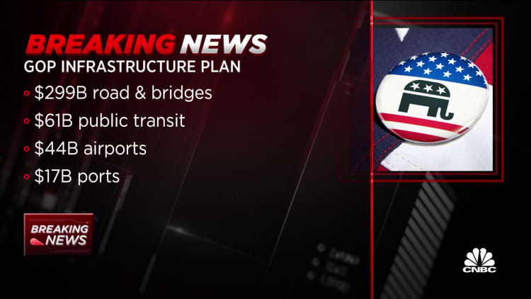 Senate GOP unveils $568 billion infrastructure proposal
