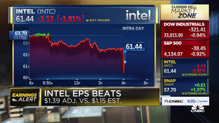 Intel beats EPS and revenues in Q1