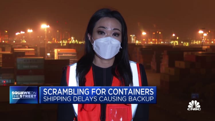 Shipping delays are causing a scramble for containers