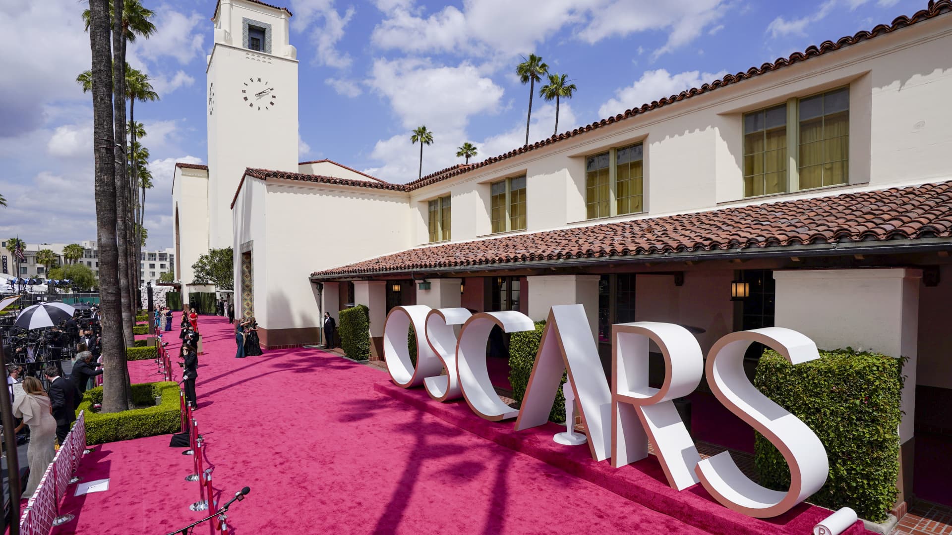 A view of the red carpet during the 93rd Annual Academy Awards at Union Station on April 25, 2021 in Los Angeles, California.