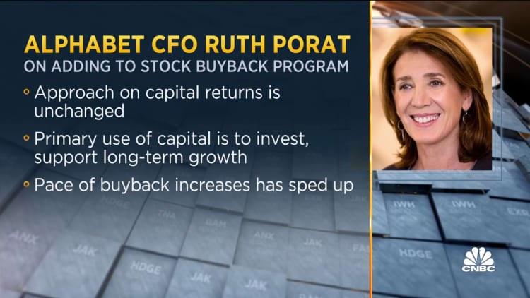 Alphabet CFO on the stock buyback program, privacy