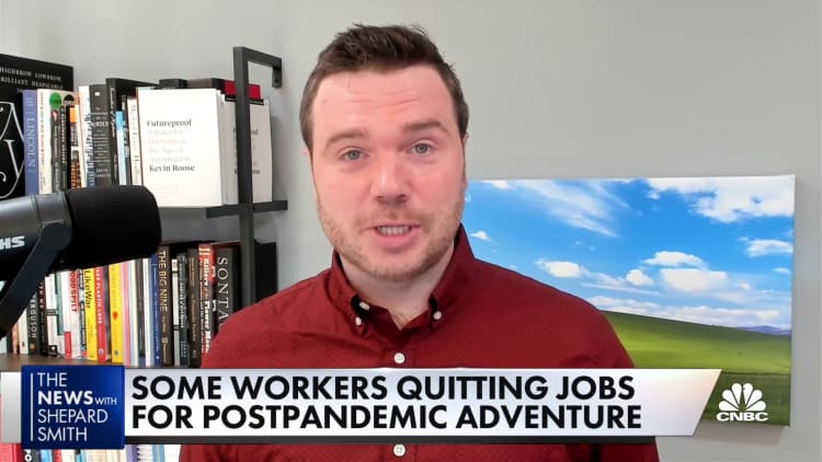 Some workers quitting jobs for post-pandemic adventure