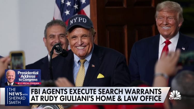 FBI executes search warrants at Rudy Giuliani's home and law office