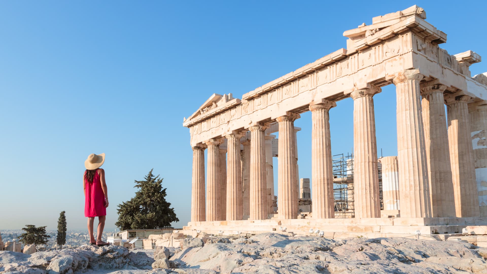 Though the Acropolis has reopened, Greece is currently under lockdown-type restrictions with a nighttime curfew and store and restaurant closures.