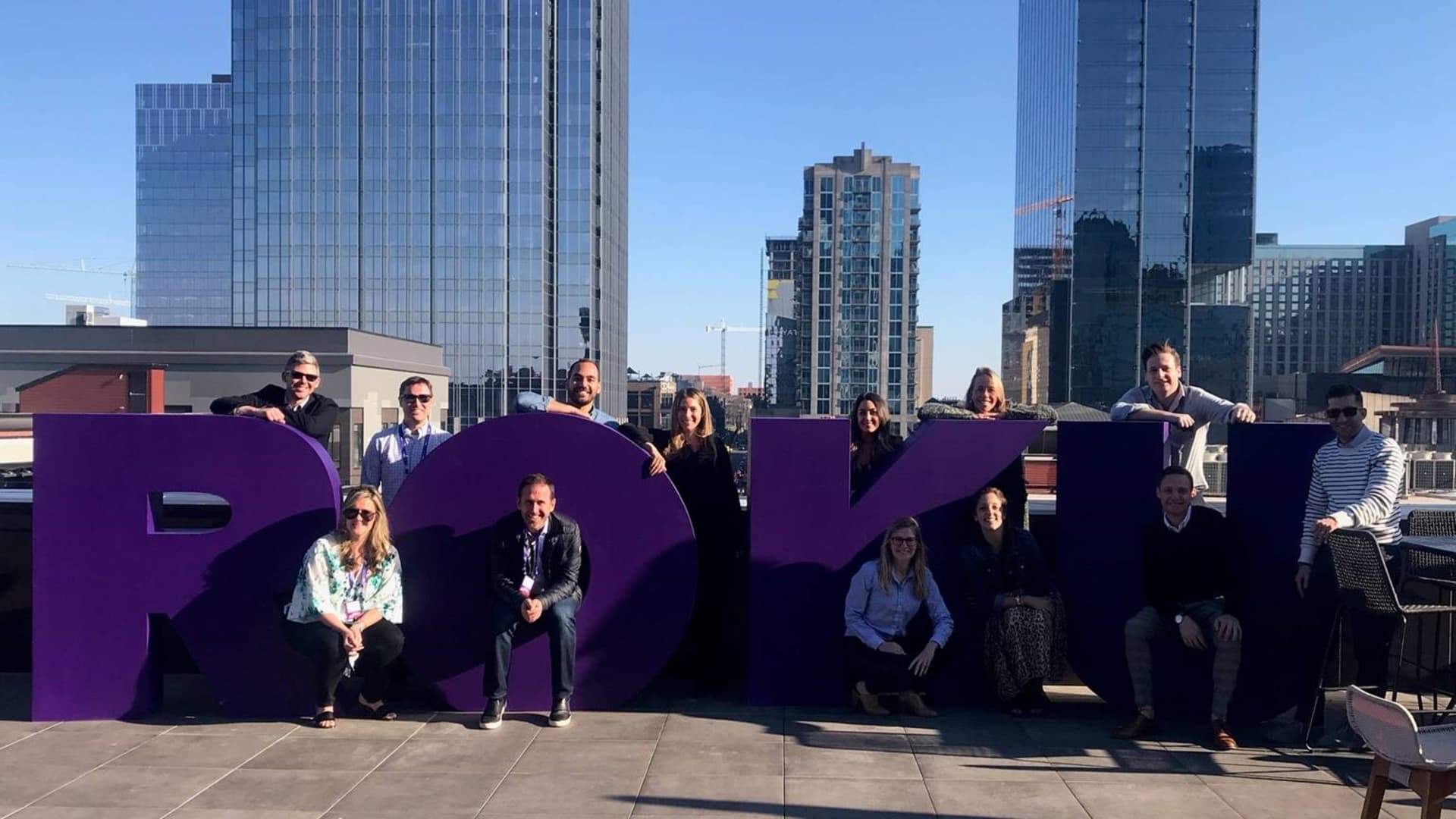 Roku employees in March 2019 at during its Roku Ad Connect event.