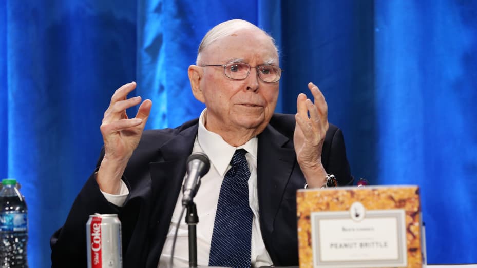 Charlie Munger at Berkshire Hathaway's annual meeting in Los Angeles California. May 1, 2021.