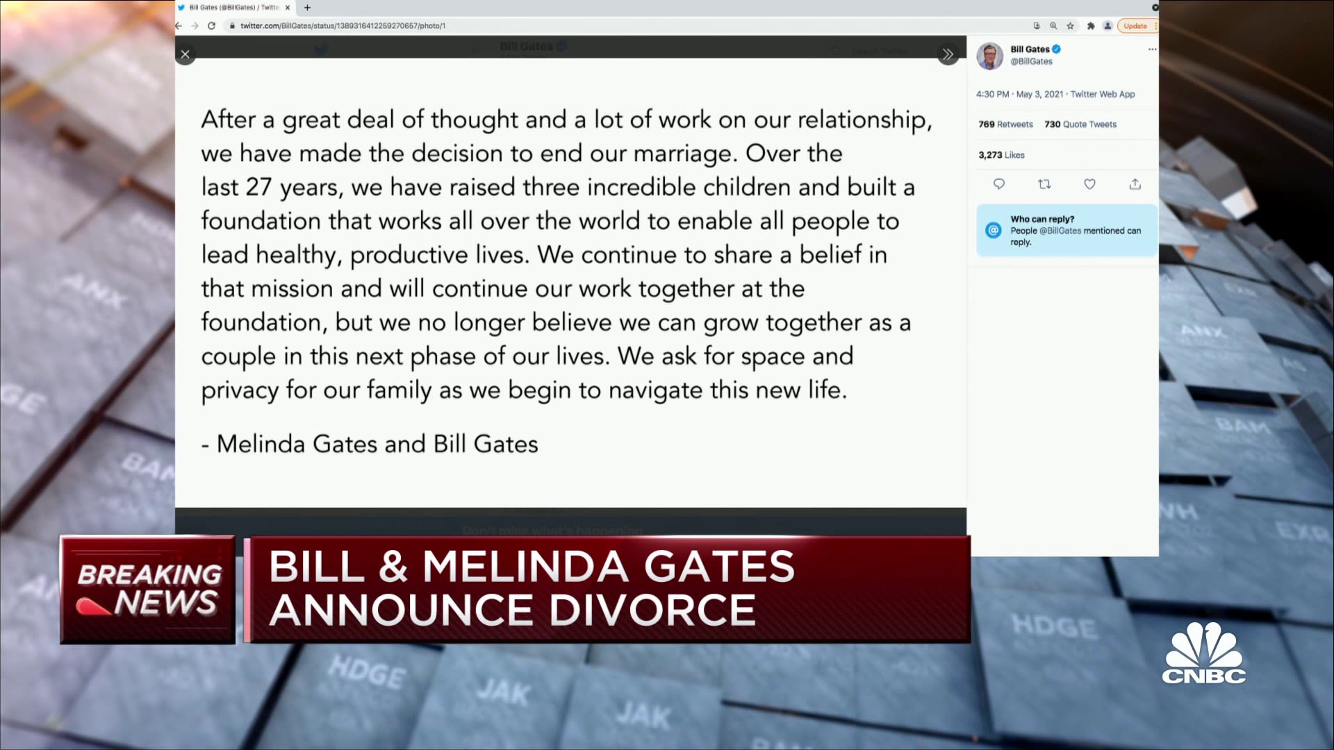 Why bill gates divorce