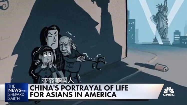 China's portrayal of life for Asians in America