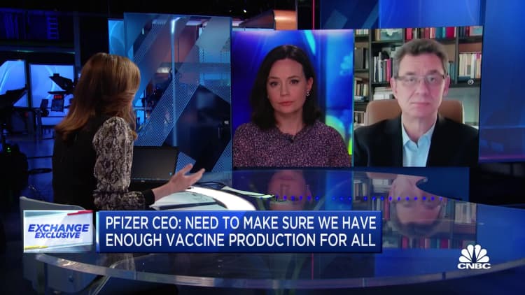 Pfizer CEO: No variant identified so far that escapes our vaccine protection