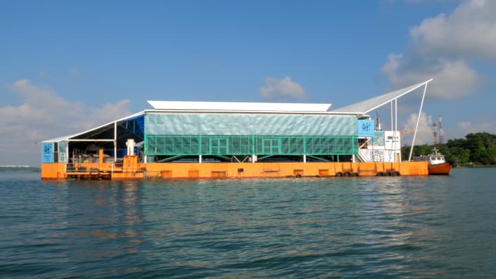 Eco-Ark closed-containment floating fish farm Singapore