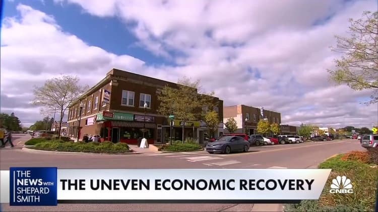 The country's uneven economic recovery