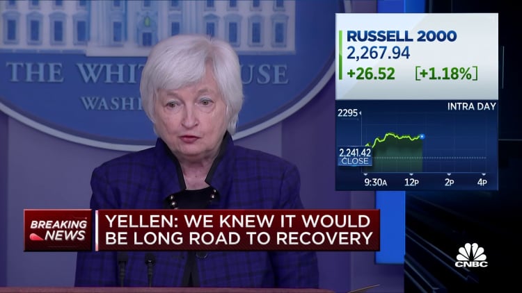 Yellen: I believe we will reach full employment in 2022